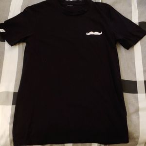Movember moustache black t shirt
